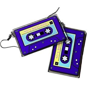 New Retro Cassette Tape Earrings “90’s Best Hits”